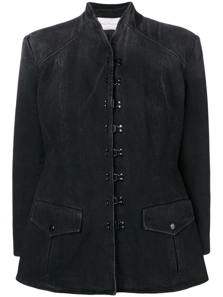 Olivier Theyskens Long Denim Skirt - Grey