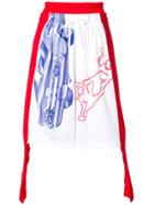 Calvin Klein Jeans Est. 1978 Print Red Trim Shorts - White