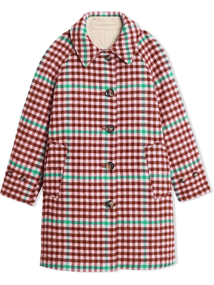 Burberry Kids Teen Reversible Checked Coat - Pink