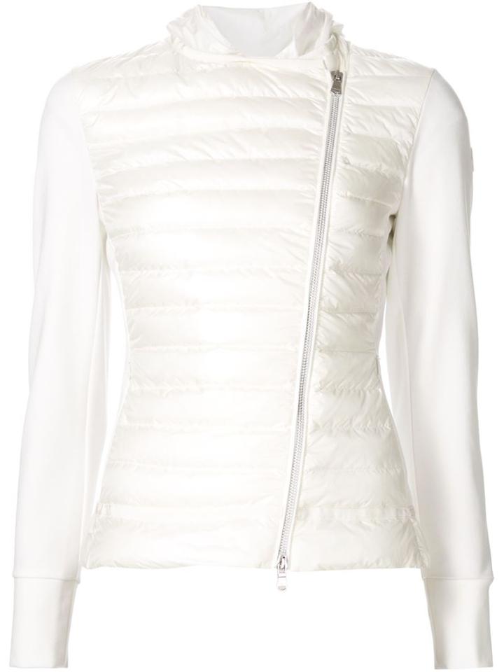 Moncler Hooded Padded Jacket, Women's, Size: Xs, White, Polyamide/feather Down/spandex/elastane/viscose