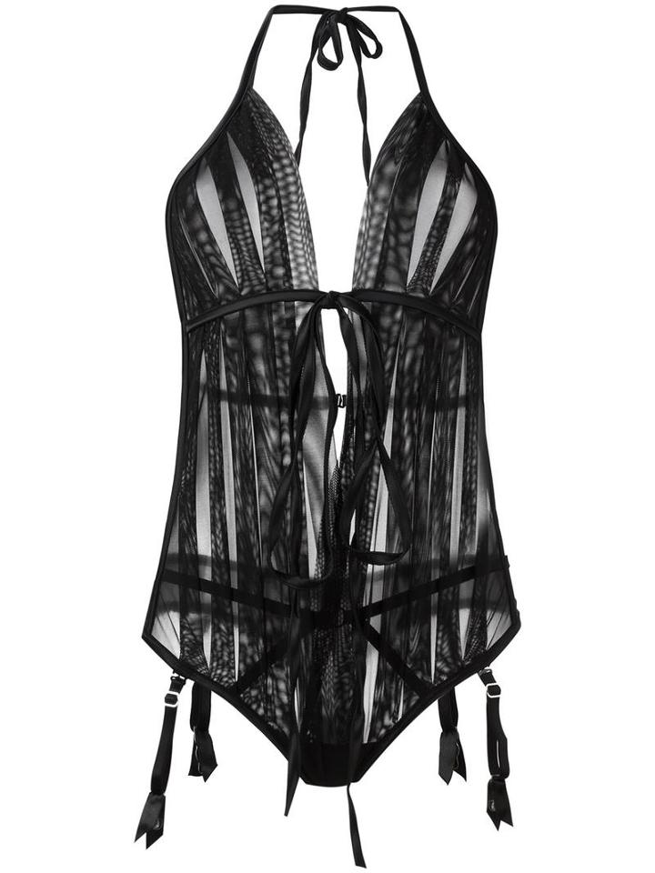 Lascivious 'midori' Bodysuit, Women's, Size: Medium, Black, Polyester/spandex/elastane