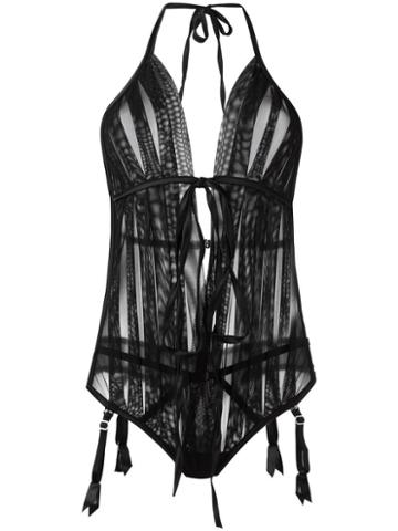 Lascivious 'midori' Bodysuit, Women's, Size: Medium, Black, Polyester/spandex/elastane