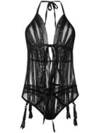 Lascivious 'midori' Bodysuit, Women's, Size: Medium, Black, Polyester/spandex/elastane