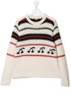 Bonpoint Pattern Mix Jumper - White