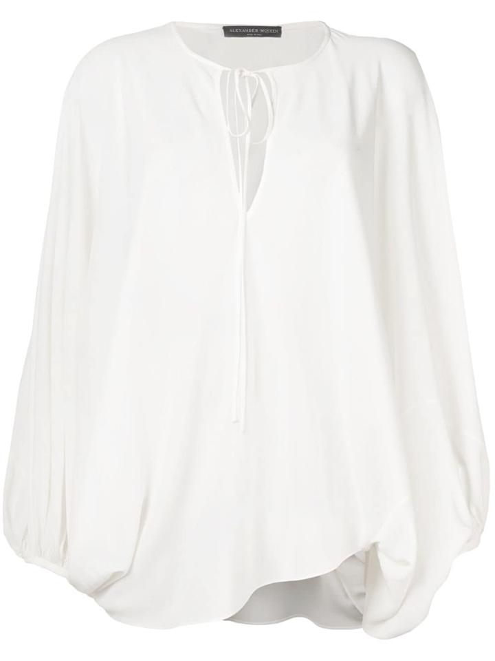 Alexander Mcqueen Peasant Sleeve Blouse - White