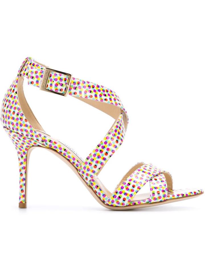 Jimmy Choo Louise Sandals, Women's, Size: 39, Patent Leather/leather