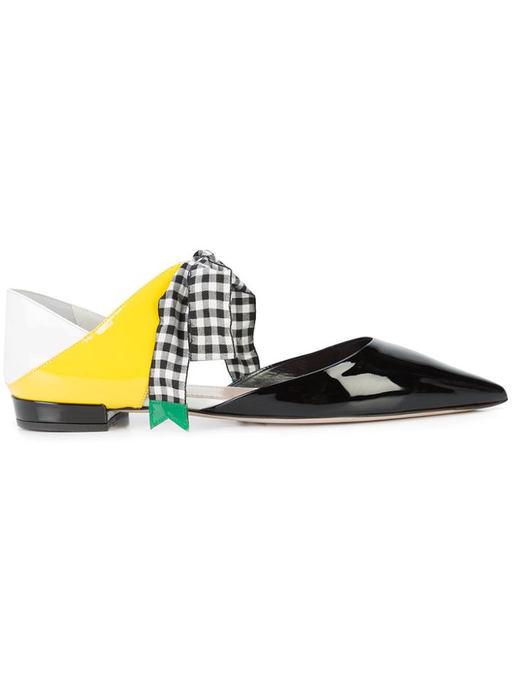 Miu Miu Tri-colour Pumps - Black