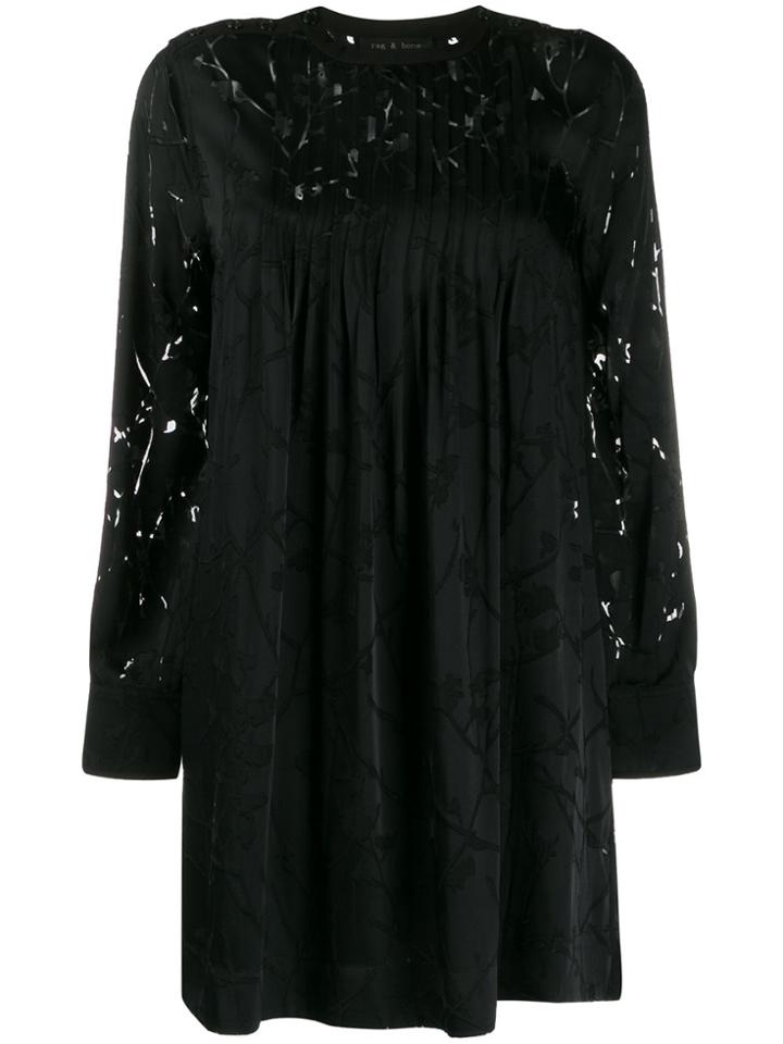 Rag & Bone Rubie Burnout Mini Dress - Black