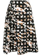 Ballsey Geometric Midi Skirt - Multicolour