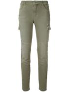 Closed Side Pockets Jeans - Green
