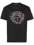Versace Crystal Medusa T Shirt - Black