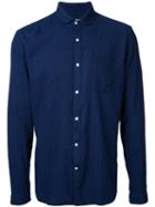 Oliver Spencer - Eton Collar Shirt - Men - Cotton - 15, Blue, Cotton