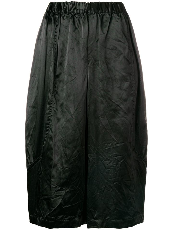 Comme Des Garçons Comme Des Garçons Crumpled Culottes - Black