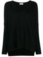 Zanone Oversized Long-sleeve Sweater - Black