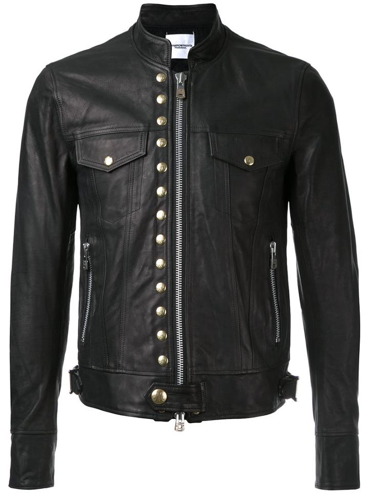 The Soloist Studded Jacket, Men's, Size: 46, Black, Calf Leather