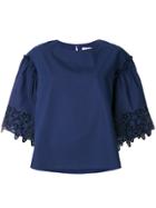 P.a.r.o.s.h. Embroidered Star Blouse - Blue