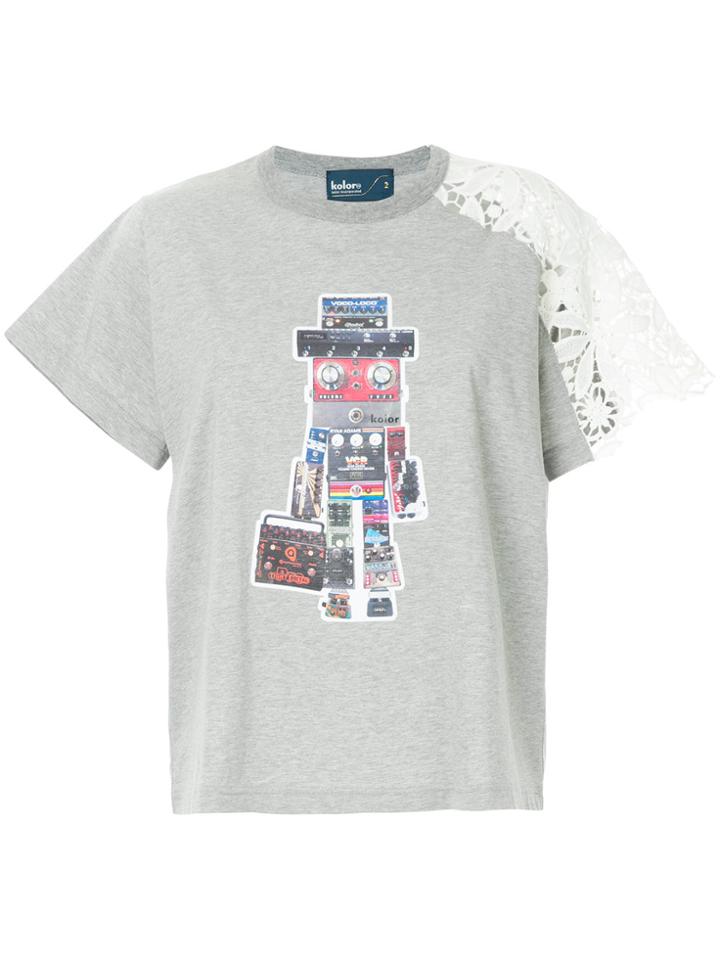 Kolor Robot Print T-shirt - White