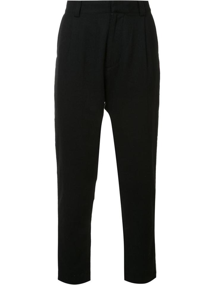 Robert Geller 'the Robert' Tapered Trousers, Men's, Size: 52, Black, Wool/polyester/other Fibers