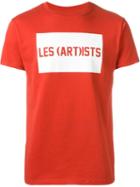 Les (art)ists Lettering Logo T-shirt, Men's, Size: Xs, Red, Cotton