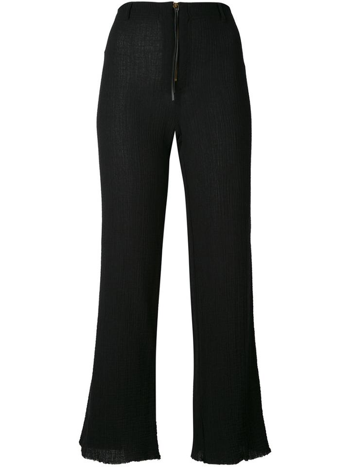 Philosophy Di Lorenzo Serafini - Flared Trousers - Women - Cotton - 40, Women's, Black, Cotton