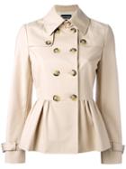 Boutique Moschino Double Breasted Jacket, Women's, Size: 42, Nude/neutrals, Cotton/other Fibers/rayon/acetate