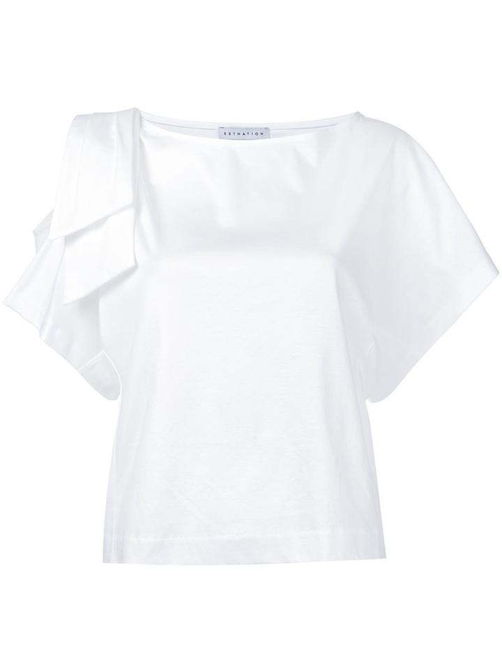 Estnation - Cold Shoulder Top - Women - Cotton - 38, White, Cotton