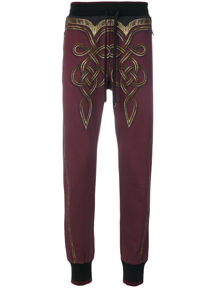 Dolce & Gabbana Printed Track Pants - Pink & Purple