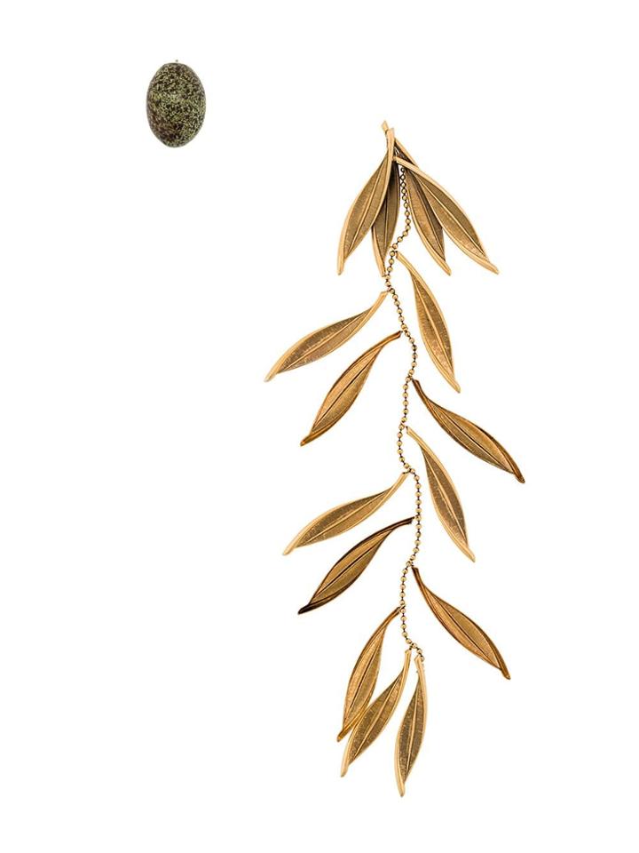 Jacquemus Floral Drop Earrings - Green