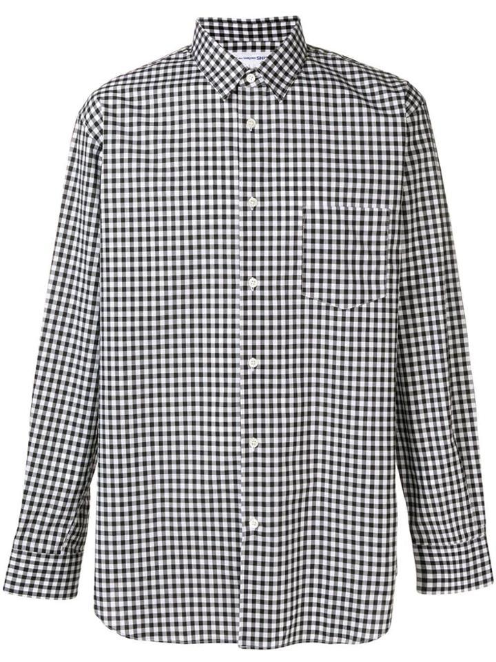 Comme Des Garçons Shirt Vichy Print Shirt - Black
