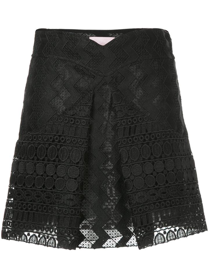 Giamba Inverted Pleat Skirt - Black