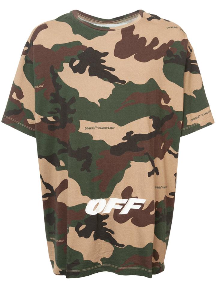 Off-white Camouflage T-shirt - Brown