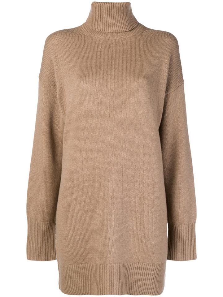 Joseph Turtleneck Oversized Sweater - Brown
