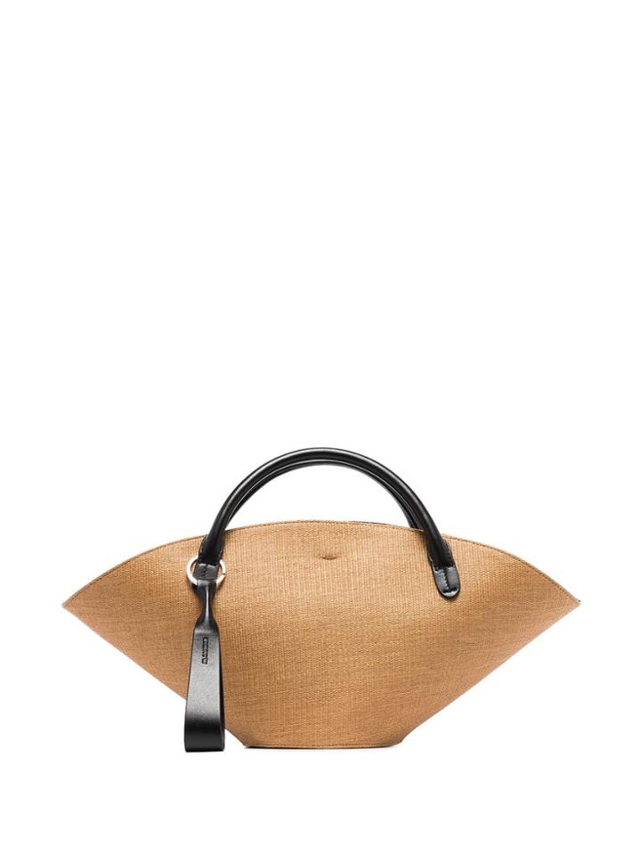 Jil Sander Small Sombrero Tote - Brown/ Black