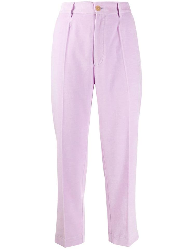 Forte Forte Tapered Velvet Trousers - Pink