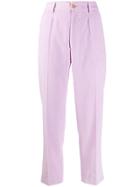 Forte Forte Tapered Velvet Trousers - Pink