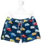 Mc2 Saint Barth Kids - Voiaga Car Swim Shorts - Kids - Polyester/spandex/elastane - 6 Yrs, Boy's, Blue