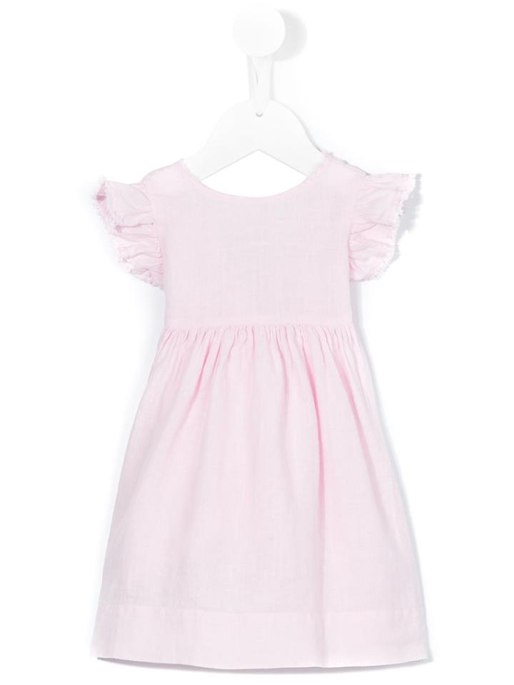 Il Gufo - Pleated Dress - Kids - Linen/flax - 9 Mth, Pink/purple