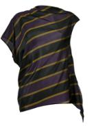 08sircus Striped Asymmetric Blouse, Women's, Size: 1, Pink/purple, Cupro