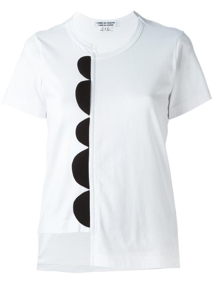 Comme Des Garçons Comme Des Garçons Bicolour T-shirt, Women's, Size: Small, White, Cotton