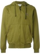 Stone Island Zipped Hoodie, Men's, Size: M, Green, Cotton