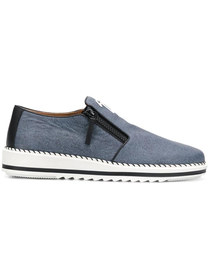Giuseppe Zanotti Design Ron Slip-on Sneakers - Blue