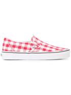 Vans Gingham Slim-on Sneakers - Red