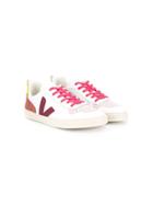 Veja V-10 Panelled Sneakers - White