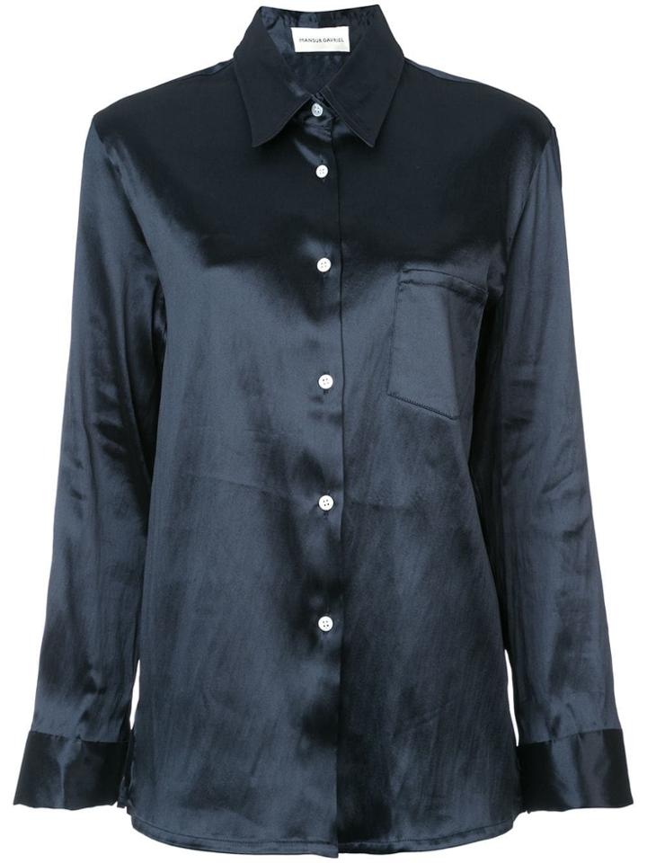 Mansur Gavriel Long Sleeve Button Down - Black