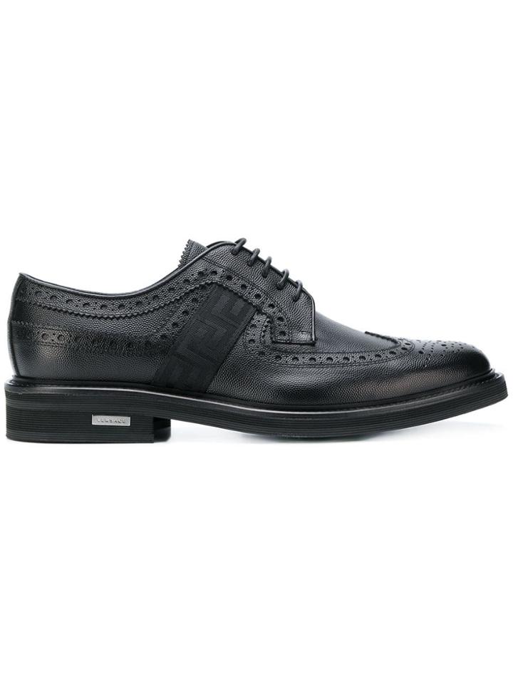 Versace Greek Key Brogues - Black