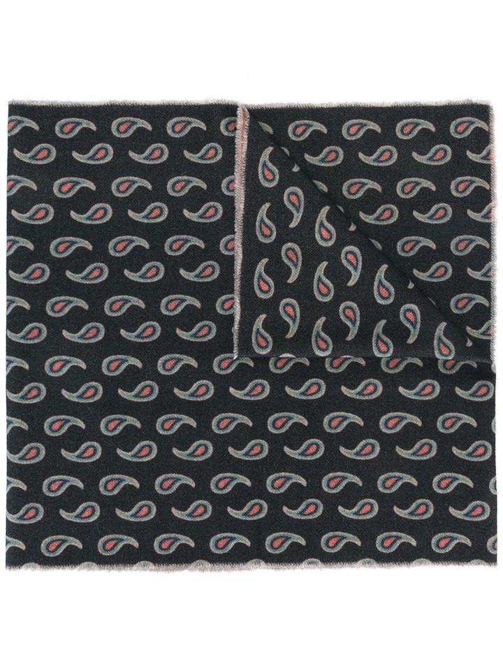 Paul Smith Paisley Patterned Scarf, Women's, Grey, Cashmere/wool