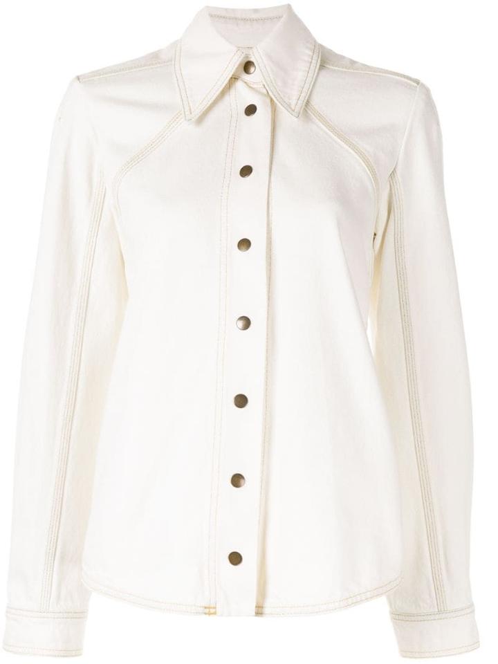 Tamuna Ingorokva Jei Denim Shirt - White