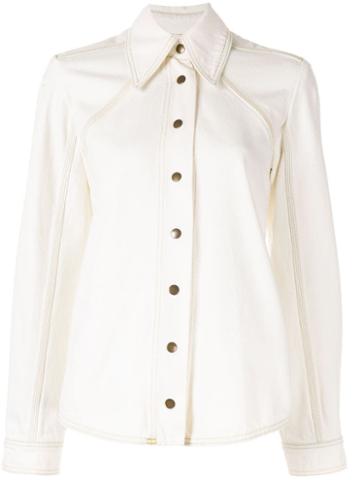 Tamuna Ingorokva Jei Denim Shirt - White