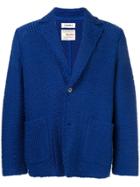 Coohem Shadow Herringbone Tweed Jacket - Blue