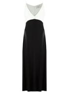 Egrey V-neck Long Dress, Women's, Size: 38, Black, Acetate